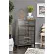 Bowery Hill 5-Drawer Transitional Solid Wood/Wood Veneer/MDF Chest in Gray