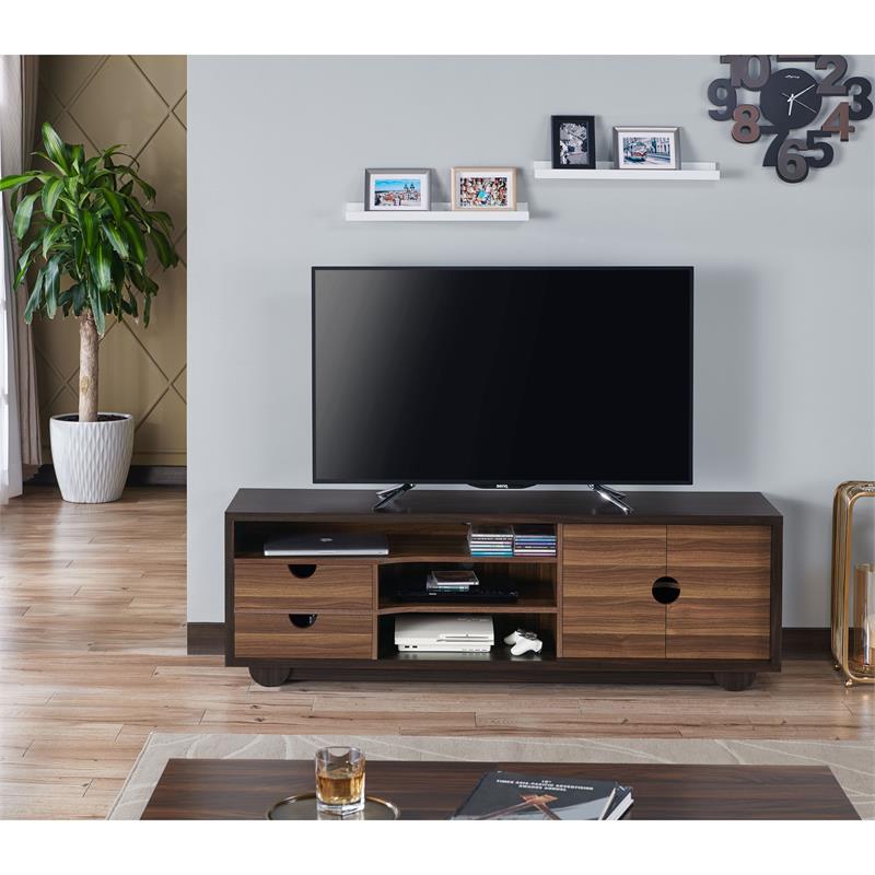 Bowery Hill 2-Drawer Modern Wood TV Stand for TVs up to 70