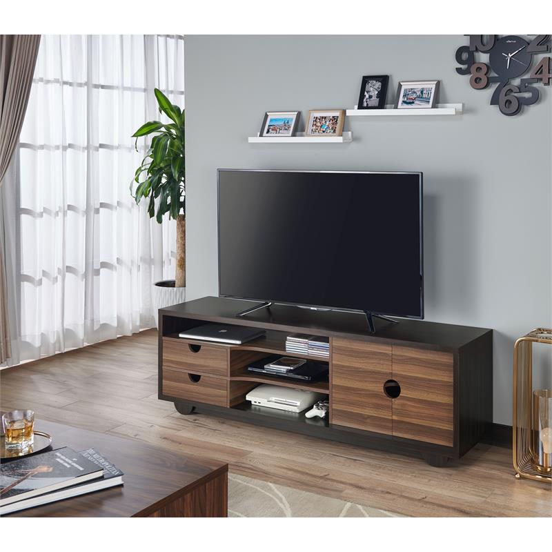 Bowery Hill 2-Drawer Modern Wood TV Stand for TVs up to 70