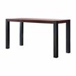 Bowery Hill Wood Rectangle Dining Table in Walnut and Black Finish