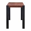 Bowery Hill Wood Rectangle Dining Table in Walnut and Black Finish