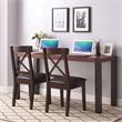 Bowery Hill Wood Rectangle Dining Table in Walnut and Black Finish