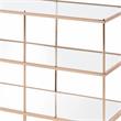 Bowery Hill Contemporary Metal 2-Shelf Console Table in Champagne Finish