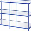 Bowery Hill Modern Metal 2-Shelf Console Table in Blue Finish