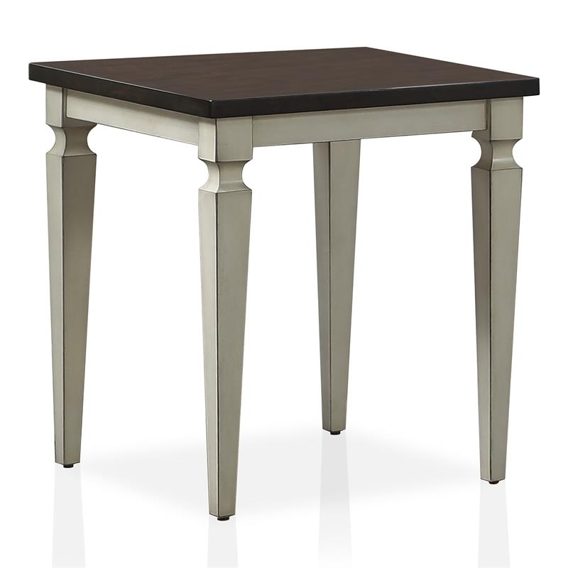 Bowery Hill Wood 3-Piece Coffee Table Set in Antique White Finish