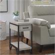 Bowery Hill Transitional Wood 1-Shelf Side Table in Antique White