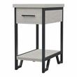 Bowery Hill Transitional Wood 1-Shelf Side Table in Antique White