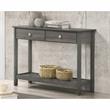 Bowery Hill Transitional Wood 2-Drawer Console Table in Gray