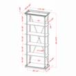 Bowery Hill Industrial Metal 33-Inch Bookcase in Antique Gray