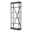 Bowery Hill Industrial Metal 33-Inch Bookcase in Antique Gray