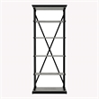 Bowery Hill Industrial Metal 33-Inch Bookcase in Antique Gray