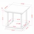 Bowery Hill Transitional Wood End Table in Antique White Finish