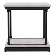 Bowery Hill Transitional Wood End Table in Antique White Finish