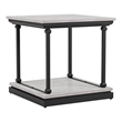 Bowery Hill Transitional Wood End Table in Antique White Finish