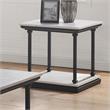 Bowery Hill Transitional Wood End Table in Antique White Finish