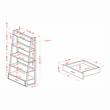 Bowery Hill Transitional Wood 1-Drawer Bookcase in Cherry Finish