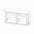 Bowery Hill Transitional Wood 2-Shelf Console Table in Blue Finish