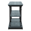 Bowery Hill Transitional Wood 2-Shelf Console Table in Blue Finish