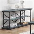 Bowery Hill Transitional Wood 2-Shelf Console Table in Blue Finish