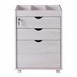 Bowery Hill Transitional Wood 3-Drawer File Cabinet in W Finish