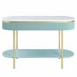 Bowery Hill Contemporary Wood 1-Drawer Console Table in Green