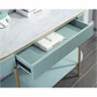 Bowery Hill Contemporary Wood 1-Drawer Console Table in Green