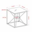 Bowery Hill Contemporary styled Glass Top End Table in Gold Finish