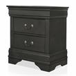 Bowery Hill 2-Drawer Transitional Solid Wood Nightstand in Gray