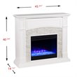 Bowery Hill Engineered Wood Color Changing Electric Fireplace in White