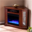 Bowery Hill Engineered Wood Color Changing Electric Fireplace in Brown