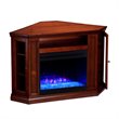 Bowery Hill Engineered Wood Color Changing Electric Fireplace in Brown