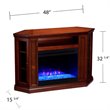 Bowery Hill Engineered Wood Color Changing Electric Fireplace in Brown
