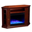Bowery Hill Engineered Wood Color Changing Electric Fireplace in Brown