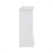 Bowery Hill Rubberwood White Electric Fireplace Rectangular Color Changing Lights 50