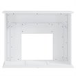 Bowery Hill Rubberwood White Electric Fireplace Rectangular Color Changing Lights 50