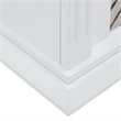 Bowery Hill Rubberwood White Electric Fireplace Rectangular Color Changing Lights 50