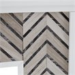 Bowery Hill Rubberwood White Electric Fireplace Rectangular Color Changing Lights 50