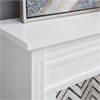 Bowery Hill Rubberwood White Electric Fireplace Rectangular Color Changing Lights 50