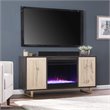 Bowery Hill Transitional Wood Color Changing Fireplace in Brown