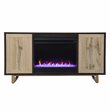 Bowery Hill Transitional Wood Color Changing Fireplace in Brown