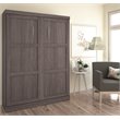 Bowery Hill Transitional Queen Wall Bed in Bark Gray