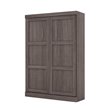 Bowery Hill Transitional Queen Wall Bed in Bark Gray