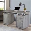 Bowery Hill Modern Industrial Small Computer Desk in Gray