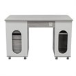 Bowery Hill Modern Industrial Small Computer Desk in Gray