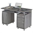 Bowery Hill Modern Industrial Small Computer Desk in Gray