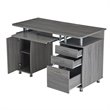 Bowery Hill Modern Industrial Small Computer Desk in Gray