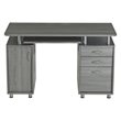 Bowery Hill Modern Industrial Small Computer Desk in Gray
