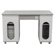 Bowery Hill Modern Industrial Small Computer Desk in Gray
