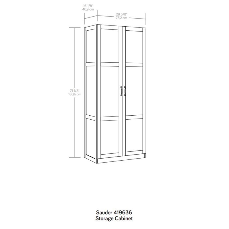 Bowery Hill Transitional Adjustable Storage Cabinet in White
