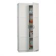 Bowery Hill Transitional Adjustable Storage Cabinet in White